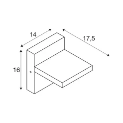 SLV LED wandlamp Abridor, antraciet, breedte 14 cm, sensor