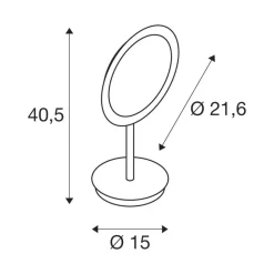 SLV Maganda LED tafelspiegel rond justeerbaar CCT