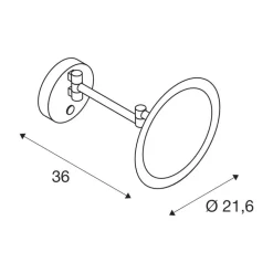 SLV Maganda LED wandspiegel rond justeerbaar CCT