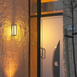 SLV Meridian Box buitenwandlamp, antraciet, breedte 13 cm