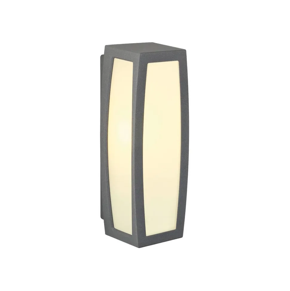 SLV Meridian Box buitenwandlamp, antraciet, breedte 13 cm