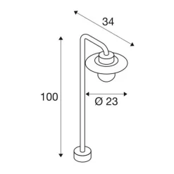 SLV Molat tuinpadverlichting, hoogte 100 cm