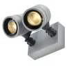 SLV Myra buitenwandlamp, 2-lamps, grijs