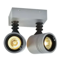 SLV Myra buitenwandlamp, 2-lamps, grijs