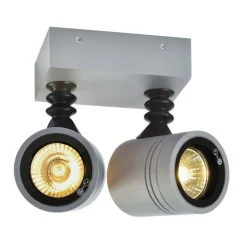 SLV Myra buitenwandlamp, 2-lamps, grijs