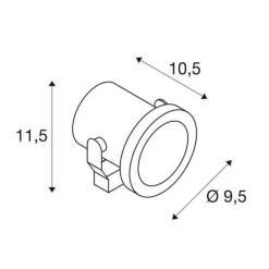 SLV Nautilus buitenspot, roestvrij staal