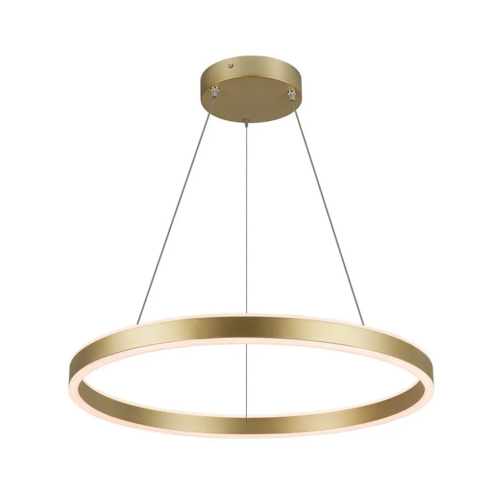 SLV One 60 LED hanglamp, CCT, messing, Ø 60 cm