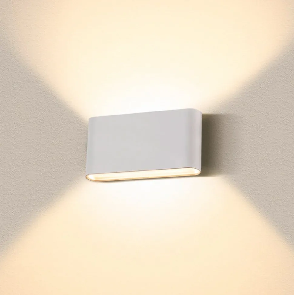 SLV Ovale buitenwandlamp Up/Down CCT 17,5cm wit