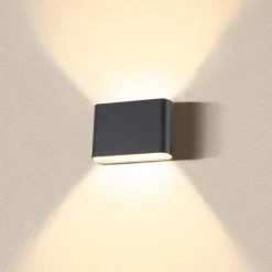 SLV Ovale buitenwandlamp Up/Down CCT 13,5cm zwart