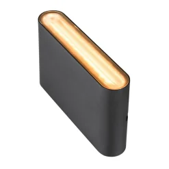 SLV Ovale buitenwandlamp Up/Down CCT 13,5cm zwart