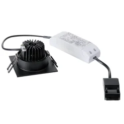 SLV Patta-I LED inbouwlamp hoekig, mat zwart