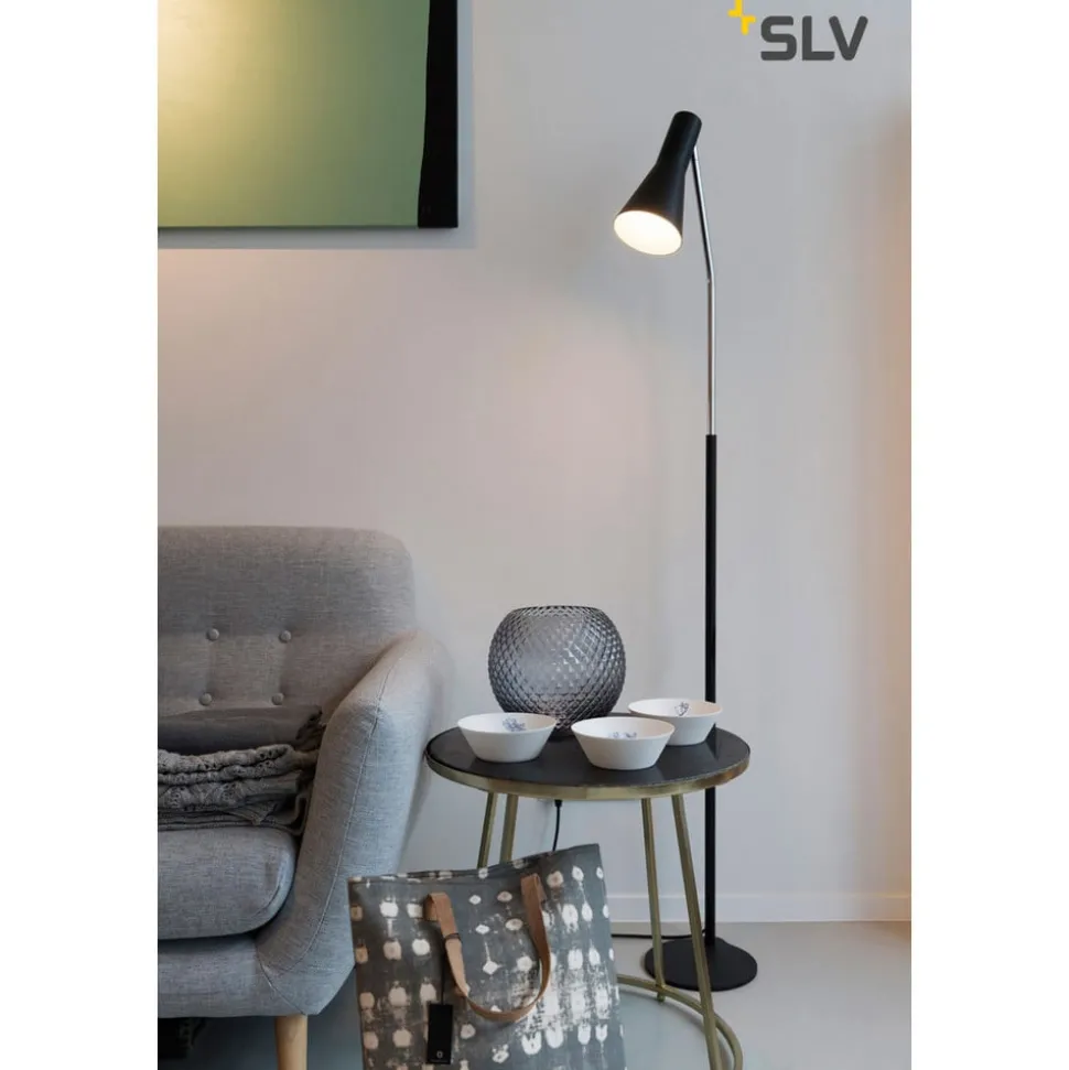 SLV Phelia vloerlamp zwart