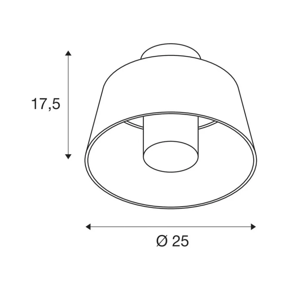SLV Photoni plafondlamp, zwart, aluminium, Ø 25 cm