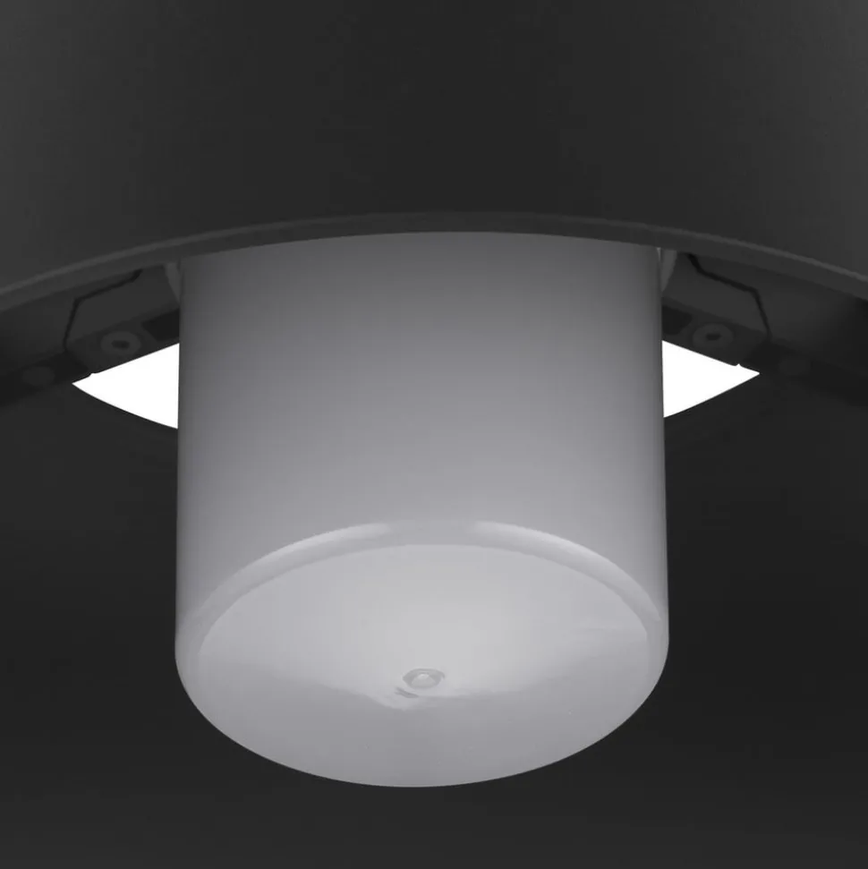 SLV Photoni plafondlamp, zwart, aluminium, Ø 25 cm