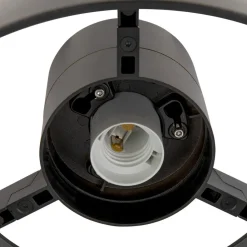 SLV Photoni plafondlamp, zwart, aluminium, Ø 25 cm