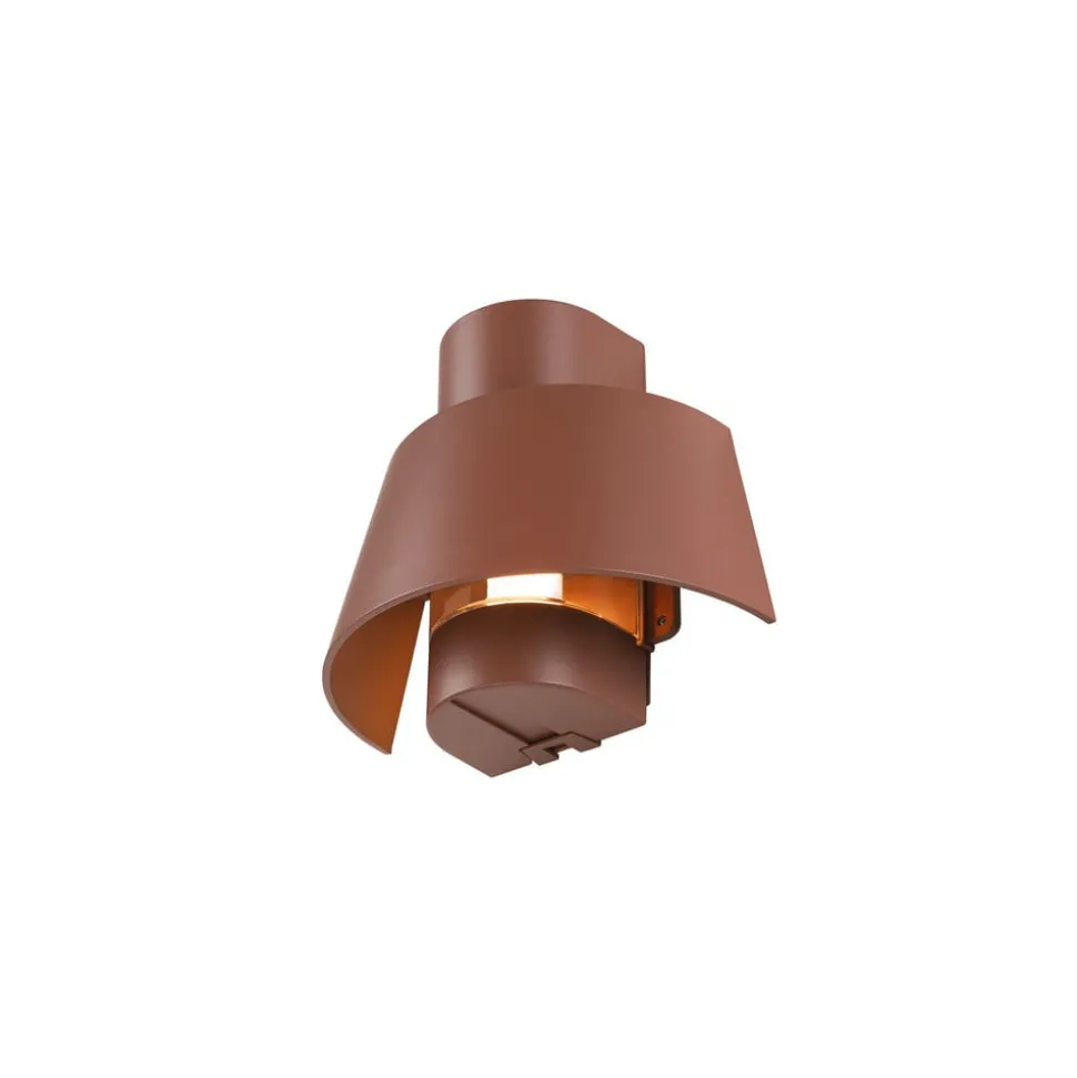 SLV Photoni wandlamp, roestkleurig, aluminium, breedte 25 cm