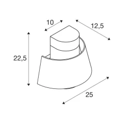 SLV Photoni wandlamp, roestkleurig, aluminium, breedte 25 cm