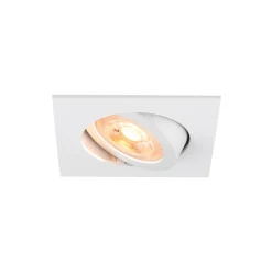 SLV Plafond inbouwlamp New Tria, wit, aluminium, lengte 8,2 cm