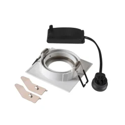 SLV Plafond inbouwlamp New Tria, wit, aluminium, lengte 8,2 cm