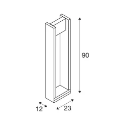 SLV Quad Pole LED tuinpadverlichting, antraciet, aluminium, hoogte 90 cm