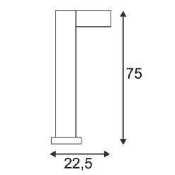 SLV QUADRASYL 75 - Tuinpadverlichting, grijs