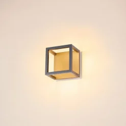 SLV Quadrulo LED buiten plafondlamp indir. antraciet