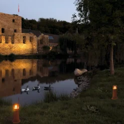 SLV Rusty 40 sokkellamp, roestkleurig, staal, hoogte 40 cm