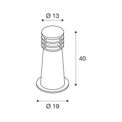 SLV Rusty 40 sokkellamp, roestkleurig, staal, hoogte 40 cm