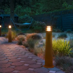 SLV Rusty 70 tuinpadverlichting, roestkleurig, staal, hoogte 70 cm, IP55