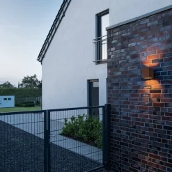 SLV Rusty LED buitenwandlamp up/down kubus