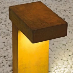 SLV Rusty Pathlight - roestbruine sokkellamp