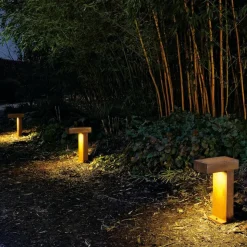 SLV Rusty Pathlight - roestbruine sokkellamp