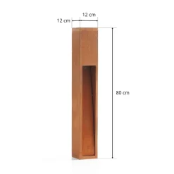 SLV Rusty Slot 80 roestbruin sokkellampje