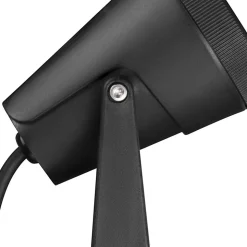 SLV Samrina grondspies lamp, zwart, kunststof, hoogte 13 cm