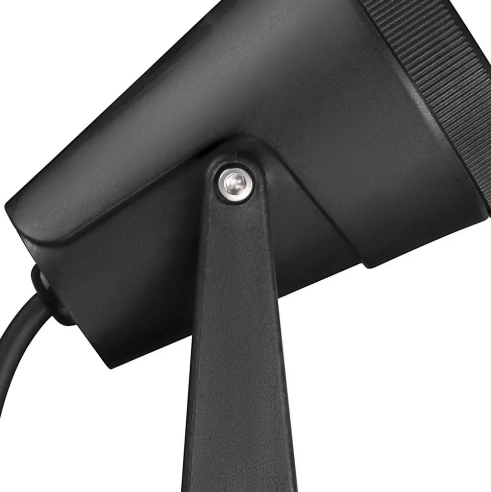 SLV Samrina grondspies lamp, zwart, kunststof, hoogte 13 cm