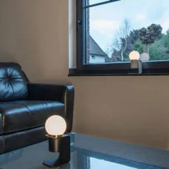 SLV Tonila LED tafellamp zwart/messing