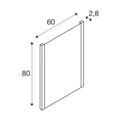 SLV Trukko LED wandspiegel CCT hoekig 80x60cm