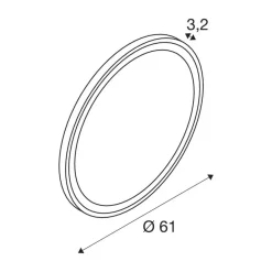 SLV Trukko LED wandspiegel IP44 CCT zwart Ø 61cm