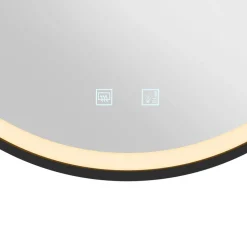 SLV Trukko LED wandspiegel IP44 CCT zwart Ø 61cm