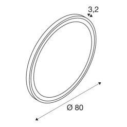 SLV Trukko LED wandspiegel IP44 CCT zwart Ø 80cm