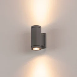 SLV wandlamp Myra, antraciet, aluminium, breedte cm, omhoog/omlaag