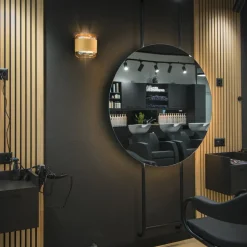 SLV wandlamp Pantilo Rope bruin/amber/goud glas breedte 20cm