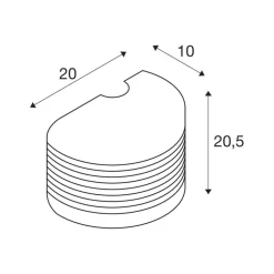 SLV wandlamp Pantilo Rope bruin/amber/goud glas breedte 20cm