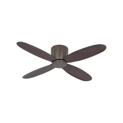 Smart plafondventilator Eco Plano II, Ø 112 cm, notenhout, DC