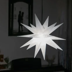 Sneeuwvlokken-ster buiten, 18-punten, bedrukt