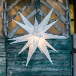 Sneeuwvlokken-ster buiten, 18-punten, gestansd