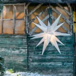 Sneeuwvlokken-ster buiten, 18-punten, gestansd