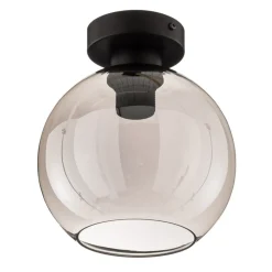 Sofia plafondlamp met rookgrijze glazen kap