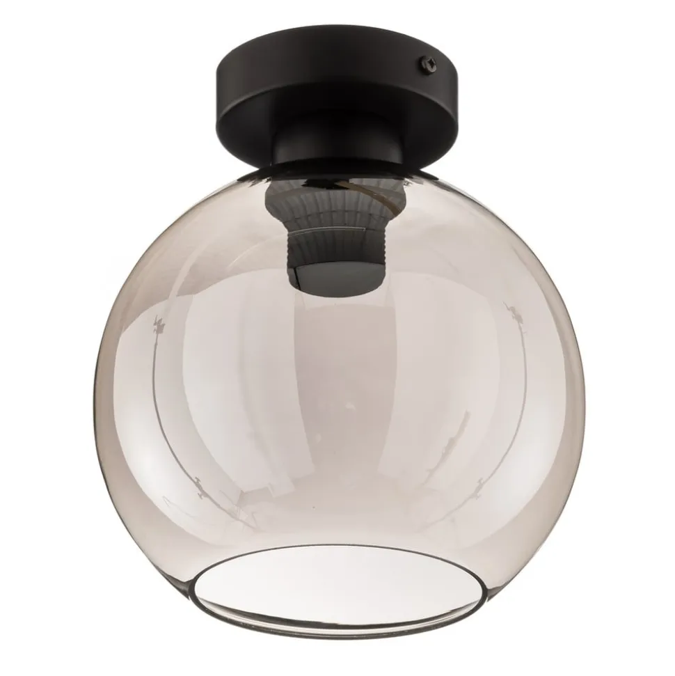 Sofia plafondlamp met rookgrijze glazen kap