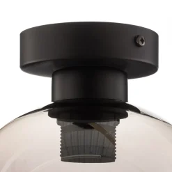 Sofia plafondlamp met rookgrijze glazen kap